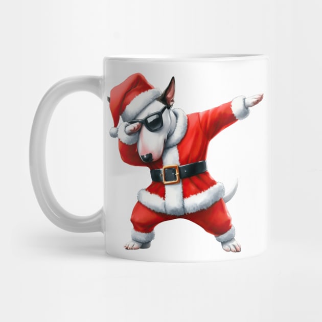 Christmas Bull Terrier Dog Dabbing Dance by Chromatic Fusion Studio